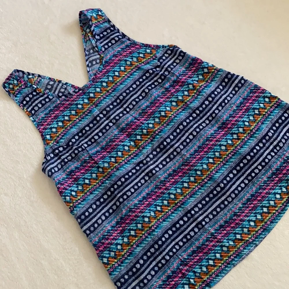 {NWT} Vera Bradley | Indigo Stripe Sleeveless Rayon Pajama Tank Top (M 8-10) - Picture 2 of 15